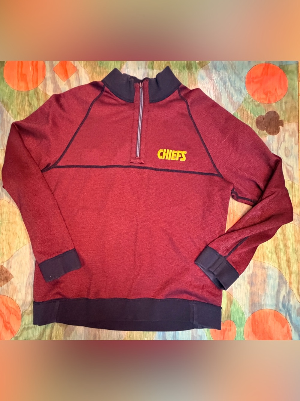Tommy Bahama NFL Kansas City Chiefs Football Reversible 1/4 Zip Sweatshirt XLarg